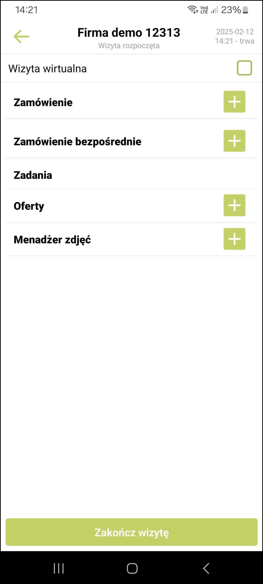 Zrzut ekranu – Lista kontrahentów